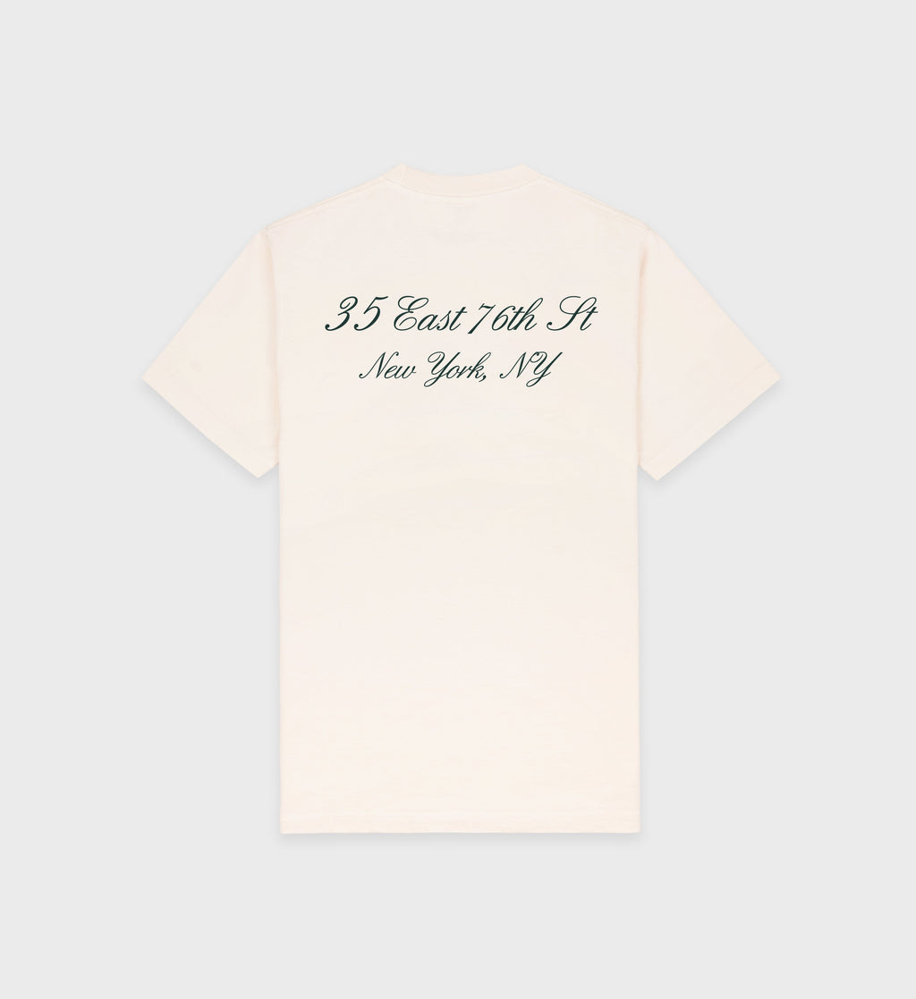The Carlyle Souvenir T-Shirt - Cream/Forest