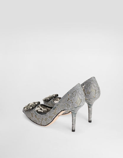 Pump in Taormina lace with crystals