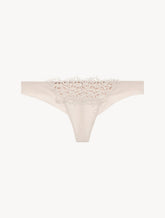 Rose Beige macramé thong