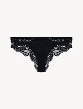 Black cotton brazilian briefs