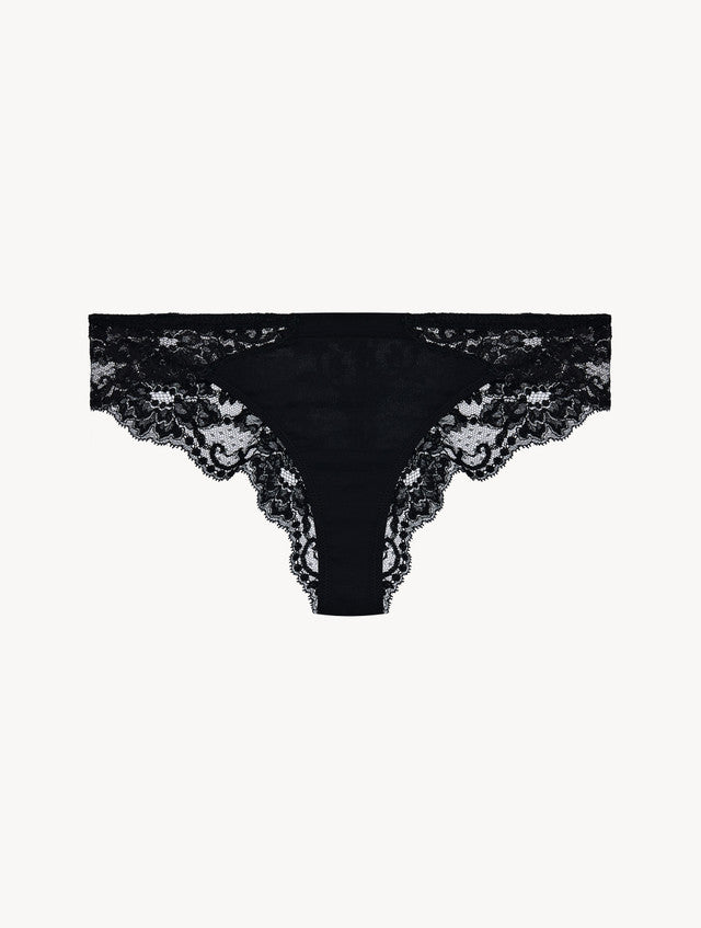 Black cotton brazilian briefs