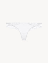 White cotton thong