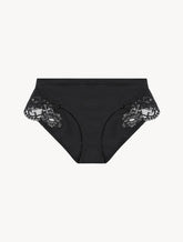 Black cotton mid-rise briefs