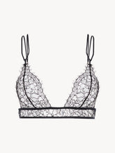 Lace Triangle Bra in Black