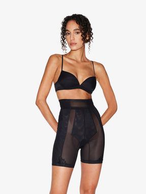 Push-up Bra in black stretch tulle