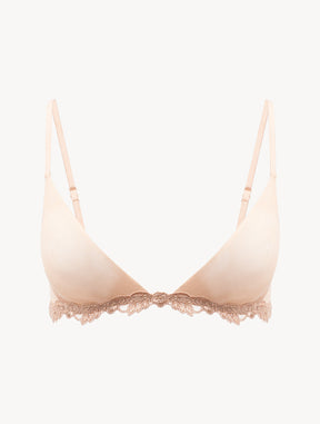 Triangle Bra in sand stretch tulle