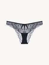 Brazilian Briefs in Black with Leavers Lace