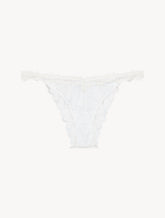 Brazilian Brief in Off White with Leavers lace