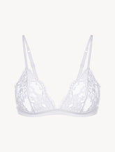 White lace triangle bra
