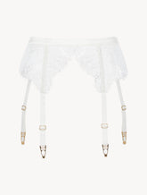 Off-white lace suspender belt