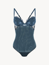 Dark blue lace bodysuit