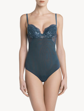 Dark blue lace bodysuit
