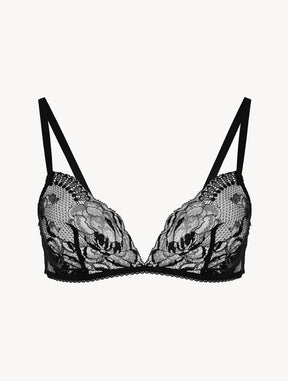 Black lace non-wired bra