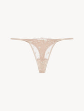 Thong in Halo and Ivory Nude with embroidered tulle