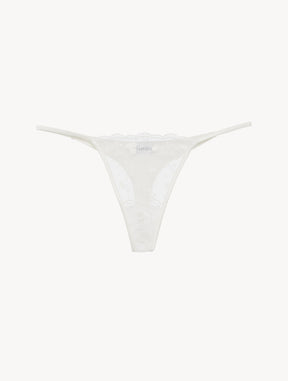 Thong in Lys with embroidered tulle