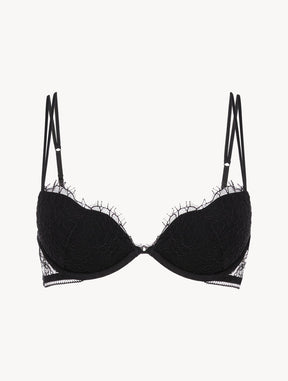 Push-up Bra with lace in Onyx