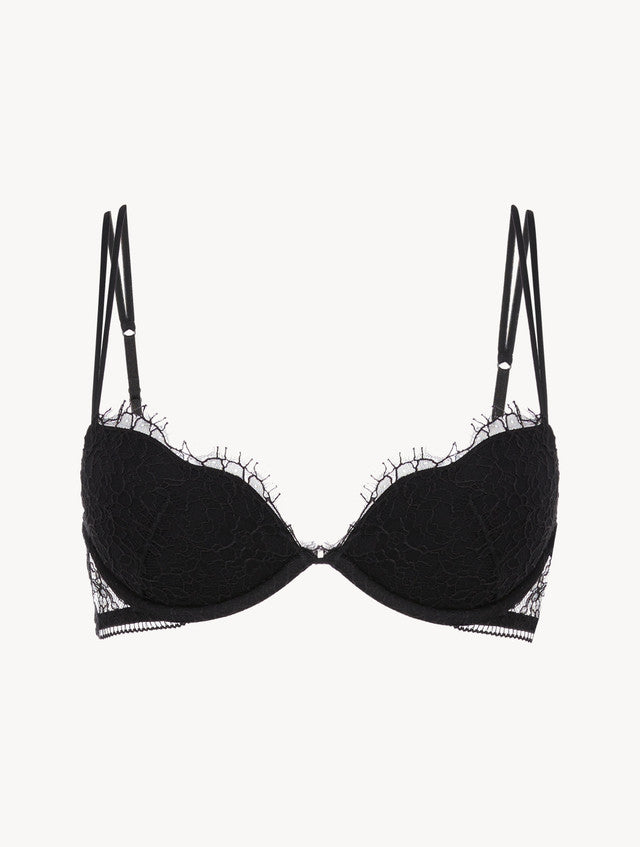 Push-up Bra with lace in Onyx