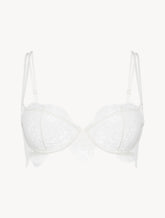 Balconette Bra with lace in Natural