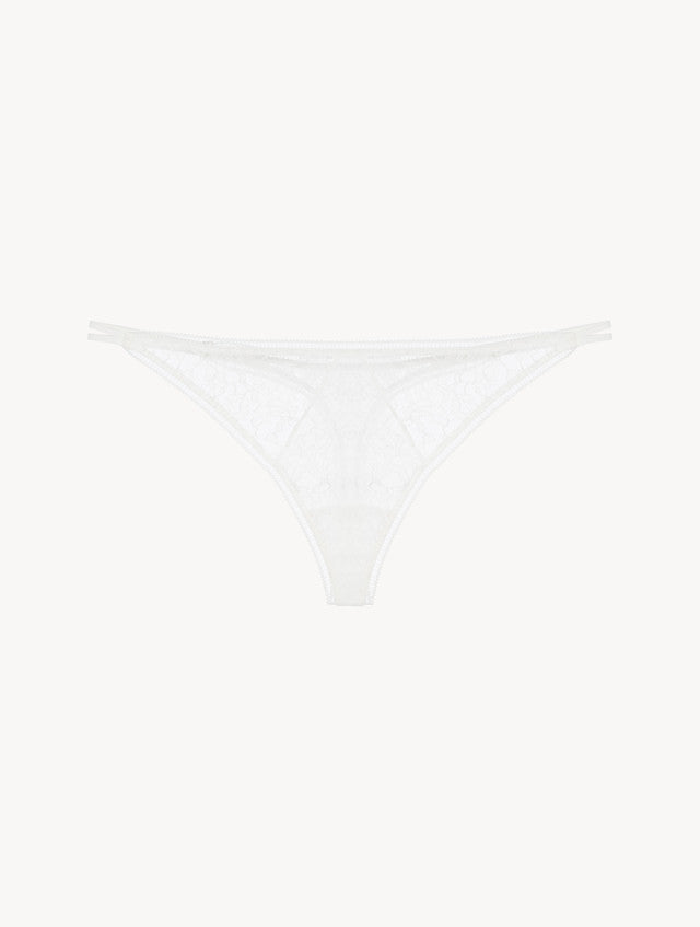 Lace Thong in Natural