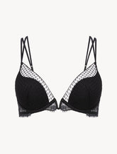 Underwired Push-Up Bra with Leavers Lace