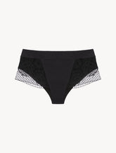High-Waisted Brief with Leavers Lace