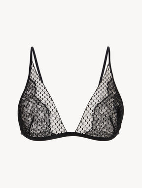 Triangle Bra with Leavers Lace