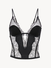 Corset with Leavers Lace