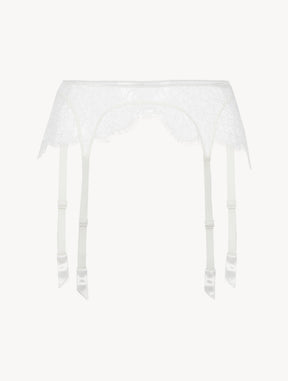 Lace Suspender Belt in Natural