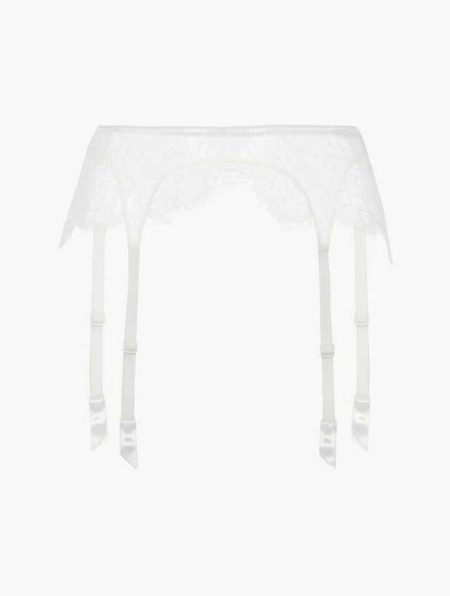 Lace Suspender Belt in Natural