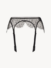 Lace Suspender Belt in Onyx