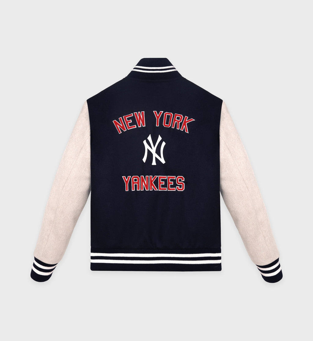 Homerun Wool Varsity Jacket - Navy/Cream