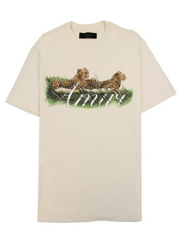AMIRI CHEETAH LOGO TEE ALABASTER