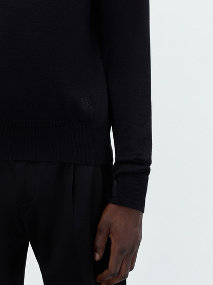 AMIRI CLASSIC CREW NECK SWEATER BLACK
