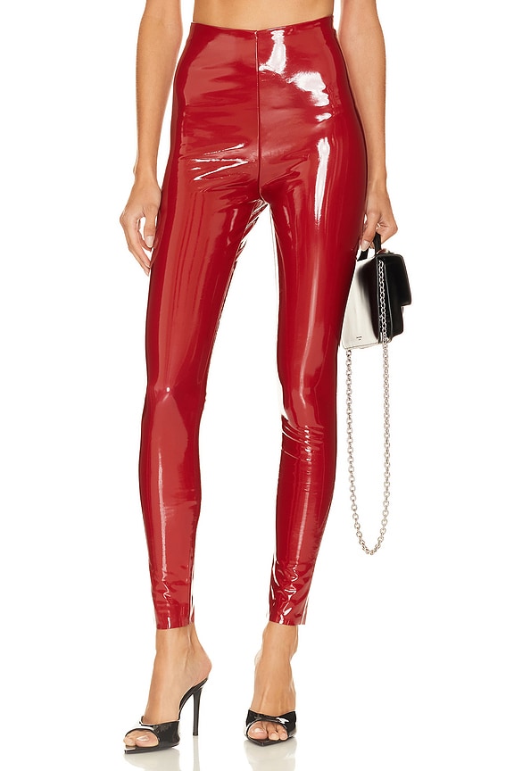 Commando Faux Patent Leather Legging in Lava