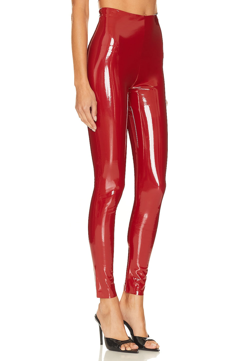 Commando Faux Patent Leather Legging in Lava