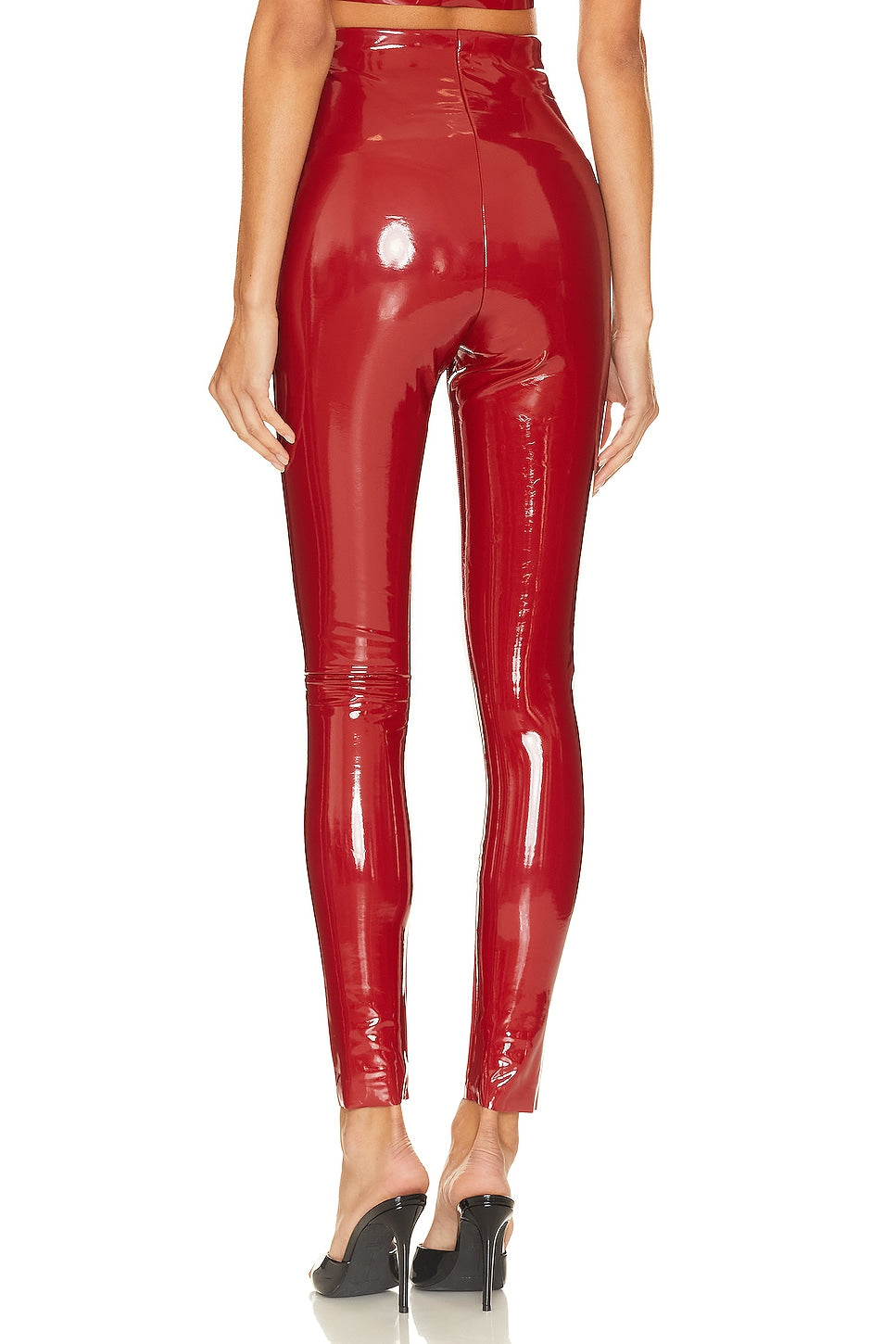 Commando Faux Patent Leather Legging in Lava