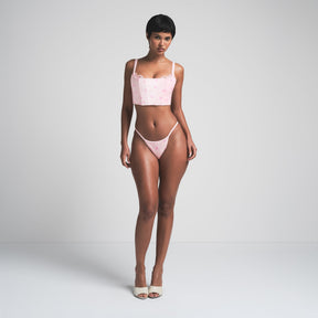VELVET LACE CROPPED CORSET | CHERRY BLOSSOM HEART BREAKER
