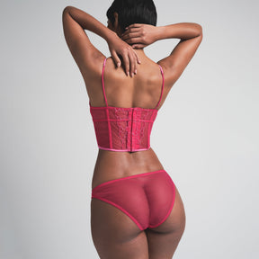 EMBROIDERED TULLE CROPPED CORSET | PUNCH