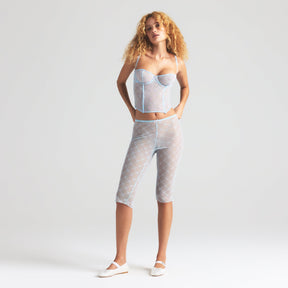 SPRING INTIMATES CORSET | POWDER BLUE MULTI TULLE