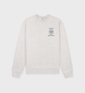 Crest Seal 100th Crewneck - Heather Gray/Navy