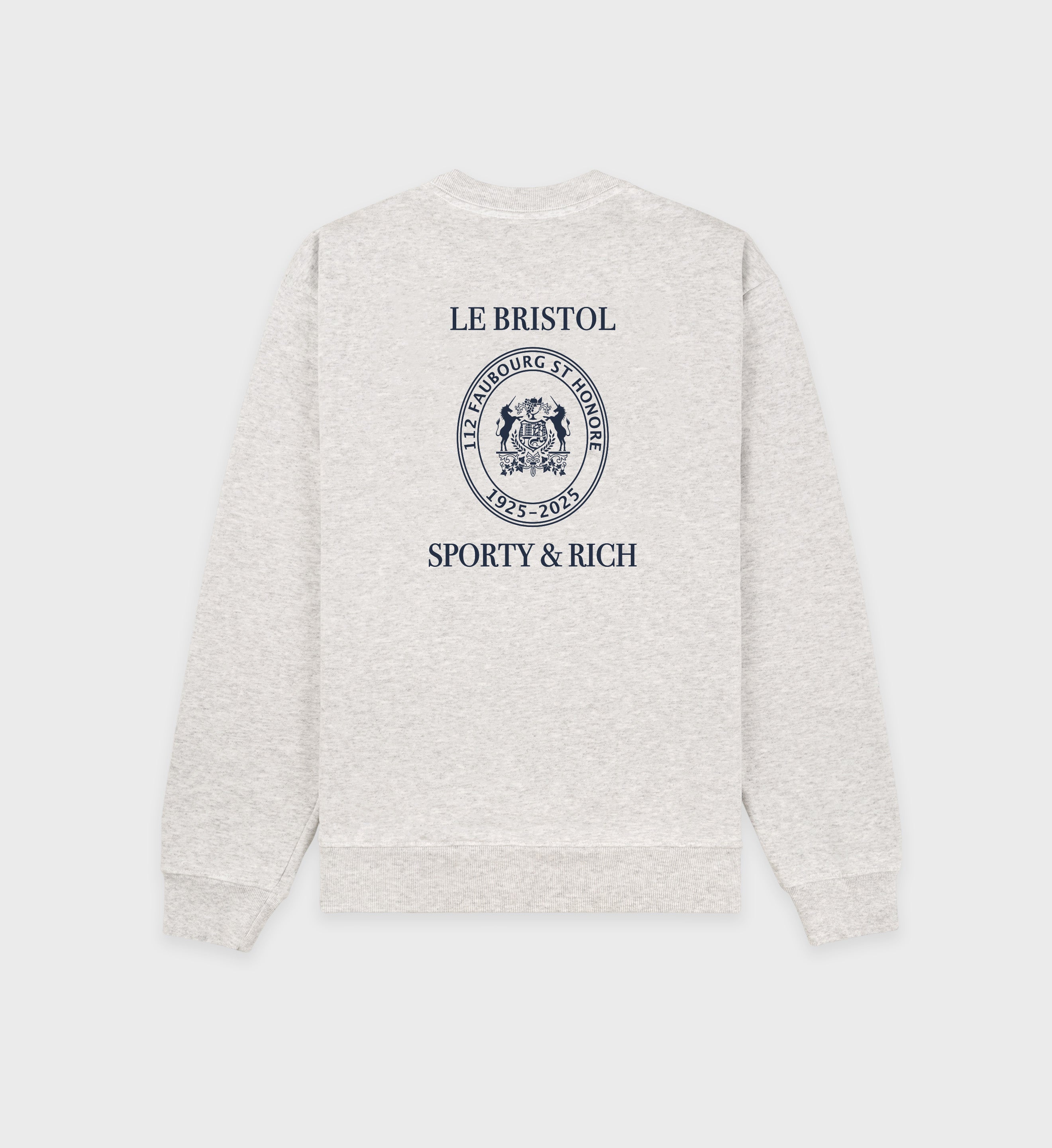 Crest Seal 100th Crewneck - Heather Gray/Navy