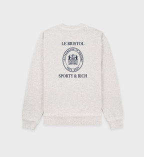 Crest Seal 100th Crewneck - Heather Gray/Navy