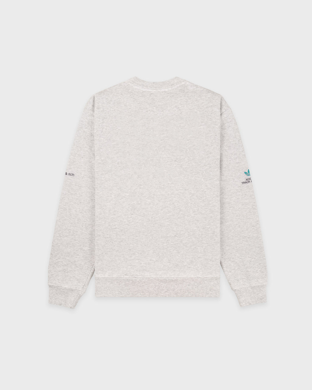 Adidas Track & Field Crewneck - Heather Gray/Faded Black/Teal
