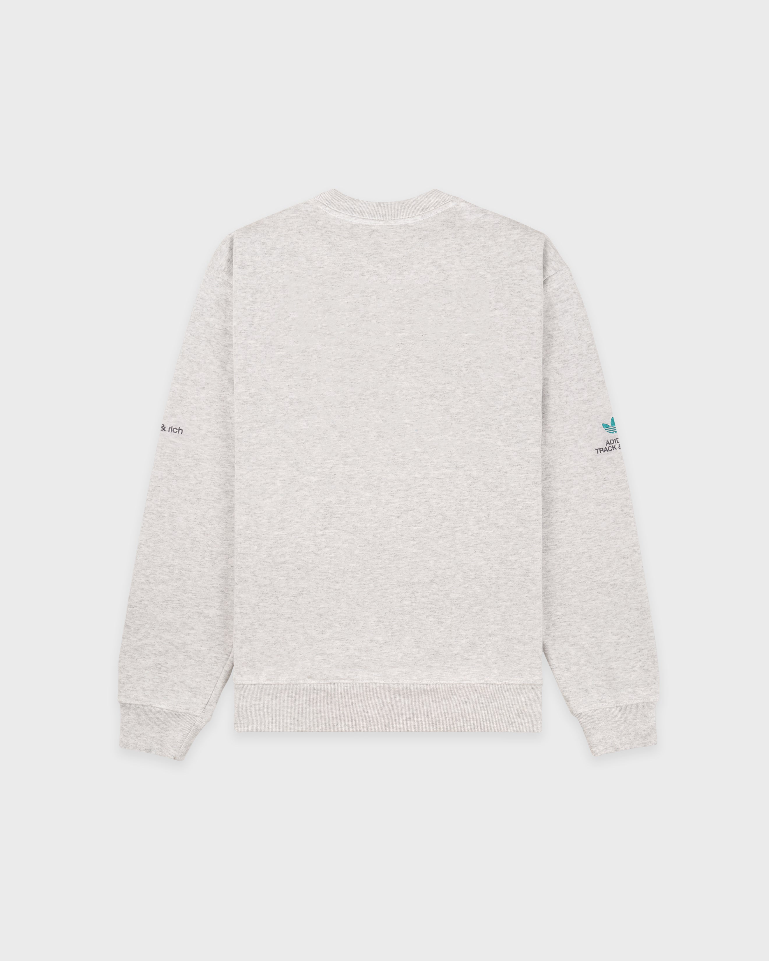 Adidas Track & Field Crewneck - Heather Gray/Faded Black/Teal