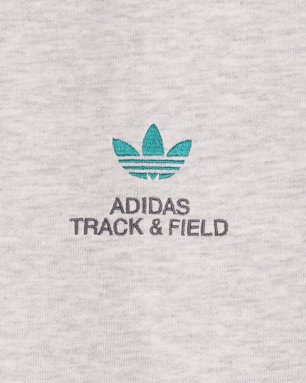 Adidas Track & Field Crewneck - Heather Gray/Faded Black/Teal