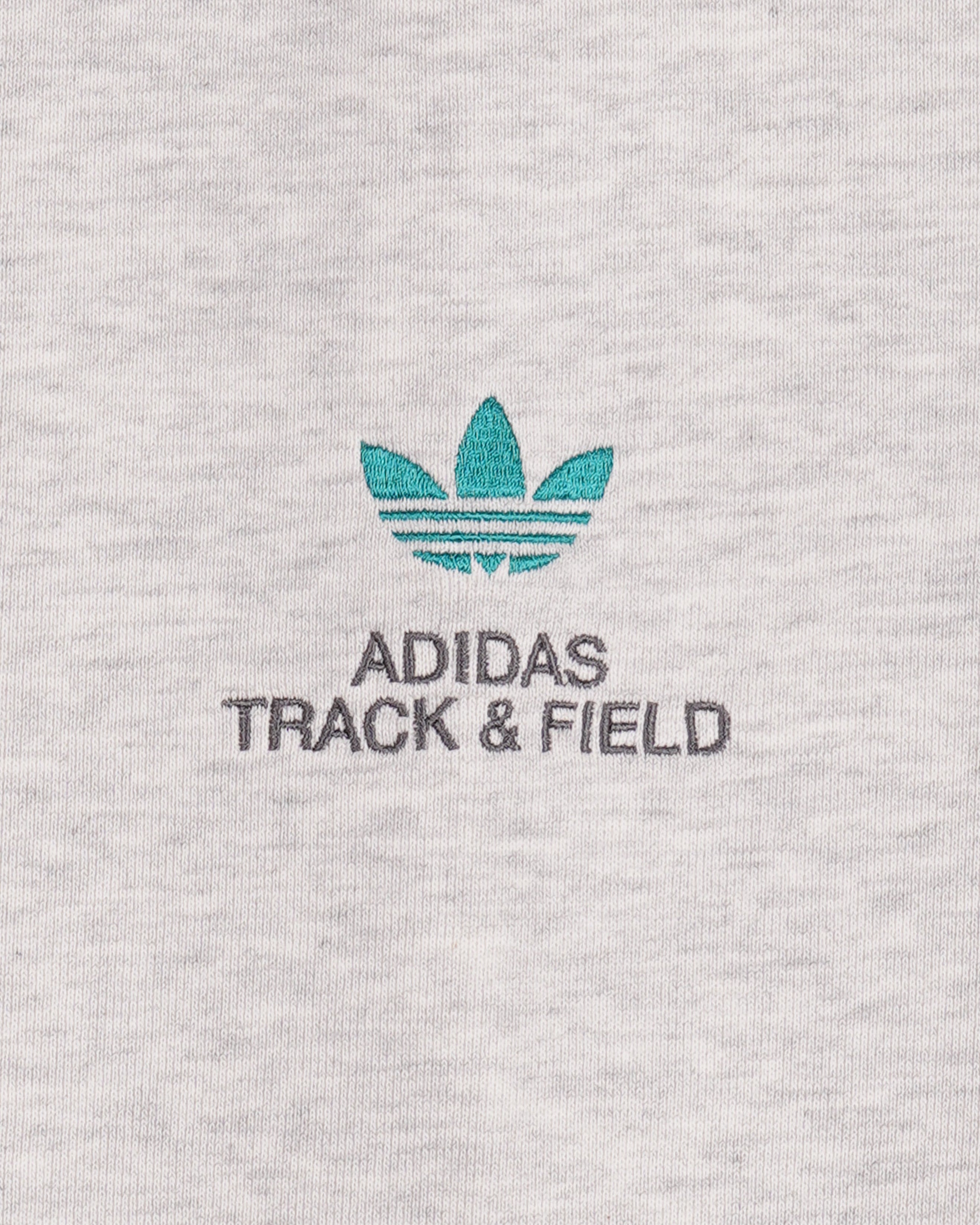 Adidas Track & Field Crewneck - Heather Gray/Faded Black/Teal