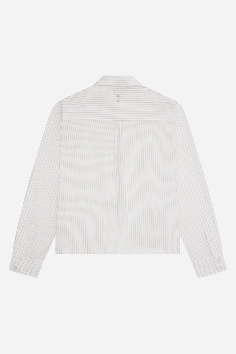 Oxford script shirt - beige/white