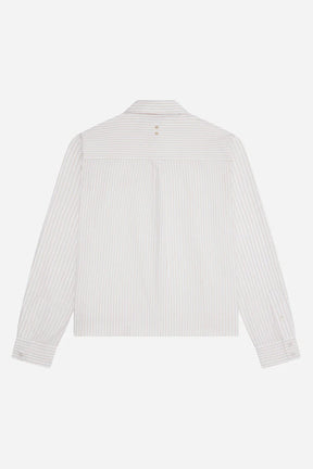 Oxford script shirt - beige/white