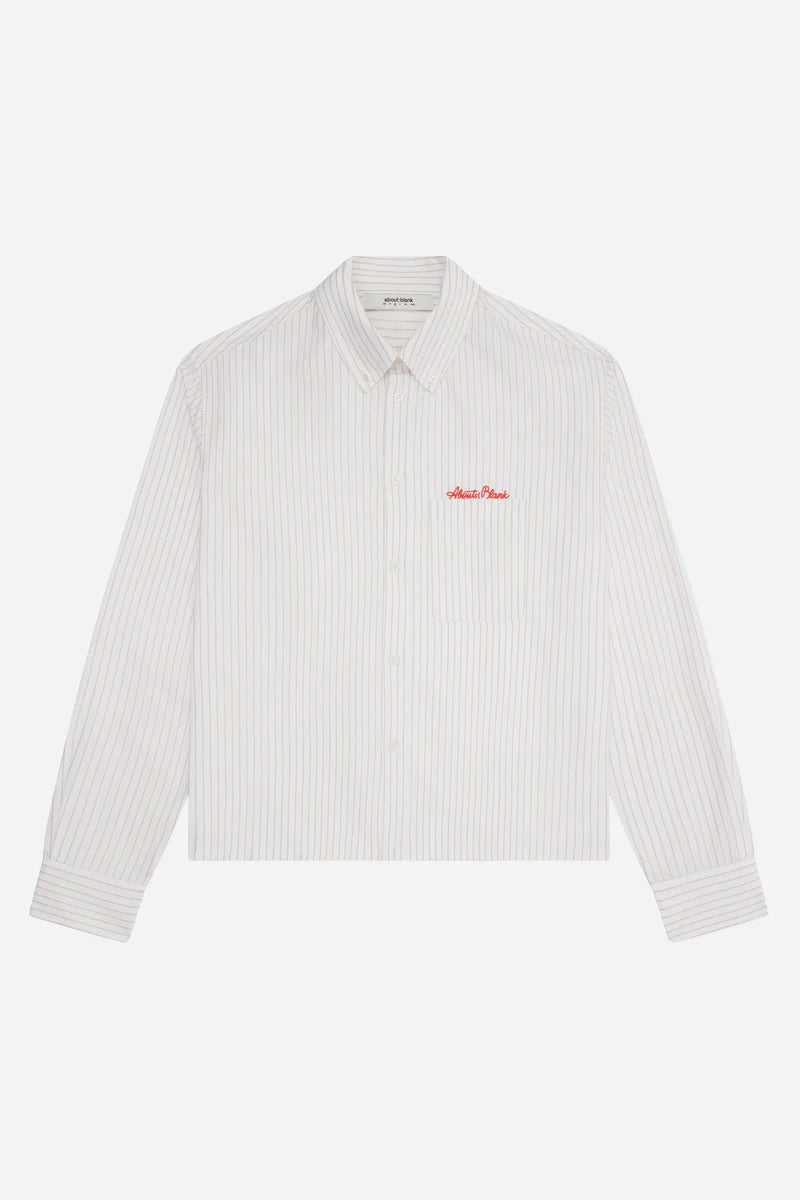 Oxford script shirt - beige/white