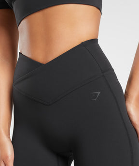 Gymshark Crossover Flared Leggings - Black
